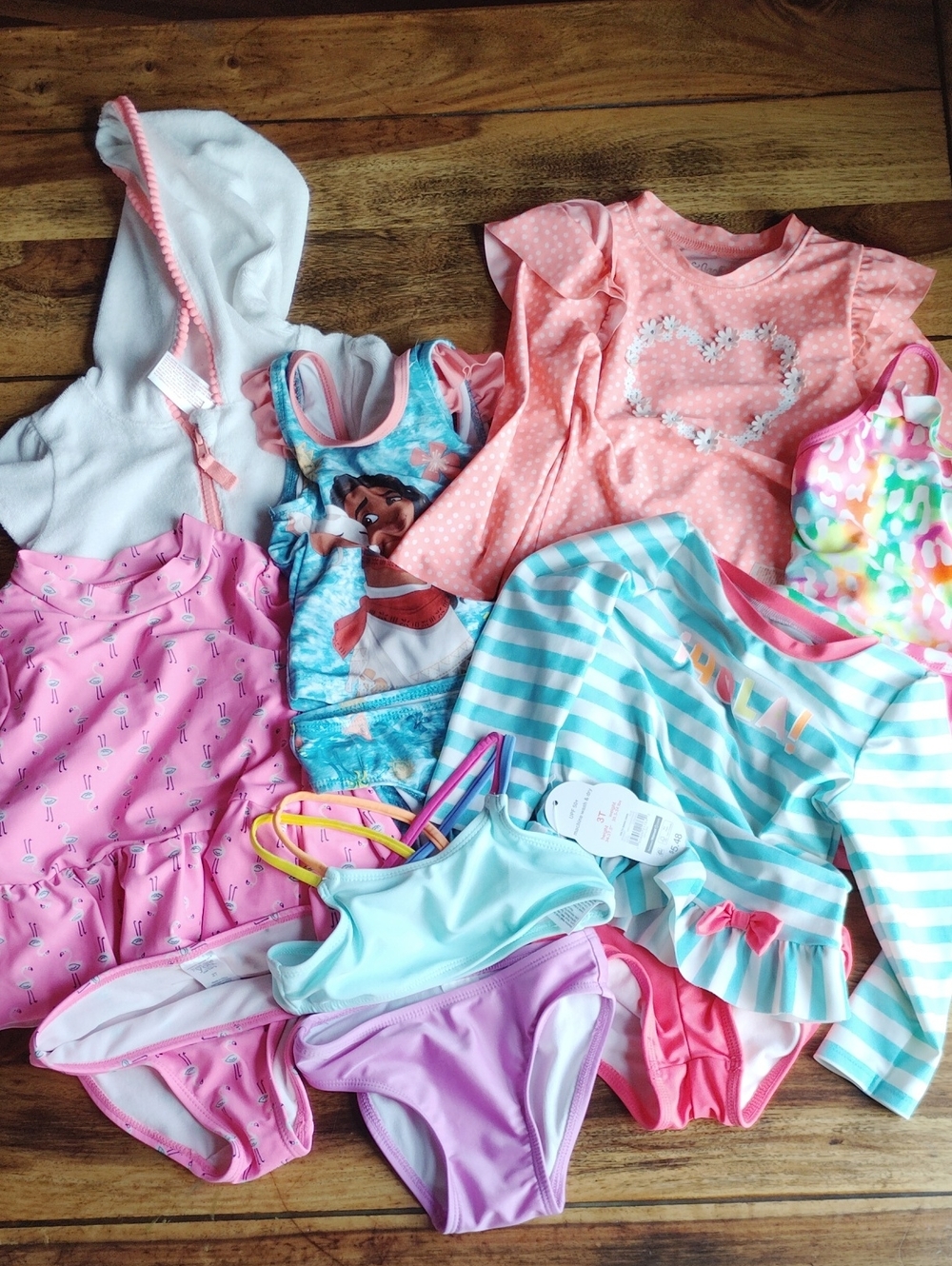 Lot Of 7 Toddler Swim 2T And 3T Rashguards 2 Pieces Coverup